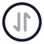 Circlearrowdatatransfervertical icon with twotone rounded style