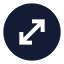 Circlearrowdiagonal icon with solid sharp style