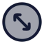 Circlearrowdiagonal icon with duotone rounded style