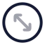 Circlearrowdiagonal icon with twotone rounded style