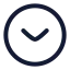 Circlearrowdown icon with stroke rounded style