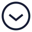 Circlearrowdown icon with stroke sharp style