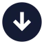 Circlearrowdown icon with solid sharp style