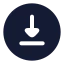 Circlearrowdown icon with solid rounded style