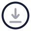 Circlearrowdown icon with twotone rounded style