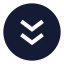 Circlearrowdowndouble icon with solid sharp style