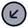 Circle Arrow Down Left icon preview