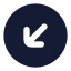 Circlearrowdownleft icon with solid rounded style