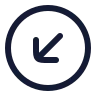 Circle Arrow Down Left icon preview