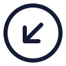 Circle Arrow Down Left icon preview
