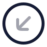 Circle Arrow Down Left icon preview