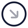 Circle Arrow Down Right icon preview