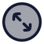 Circlearrowexpand icon with duotone rounded style