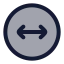 Circlearrowhorizontal icon with duotone rounded style