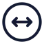 Circlearrowhorizontal icon with stroke standard style