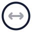 Circlearrowhorizontal icon with twotone rounded style