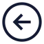 Circlearrowleft icon with stroke sharp style