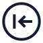 Circlearrowleft icon with stroke sharp style