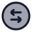 Circlearrowleftright icon with duotone rounded style