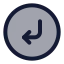 Circlearrowmovedownleft icon with duotone standard style