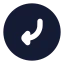 Circlearrowmovedownleft icon with solid rounded style