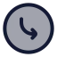 Circlearrowmovedownright icon with duotone rounded style