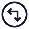 Circle Arrow Move Left Down icon preview
