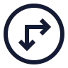 Circle Arrow Move Right Down icon preview