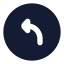 Circlearrowmoveupleft icon with solid rounded style