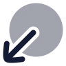 Circle Arrow Out Down Left icon preview