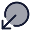 Circlearrowoutdownleft icon with duotone standard style