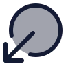 Circle Arrow Out Down Left icon preview
