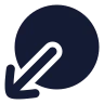 Circle Arrow Out Down Left icon preview