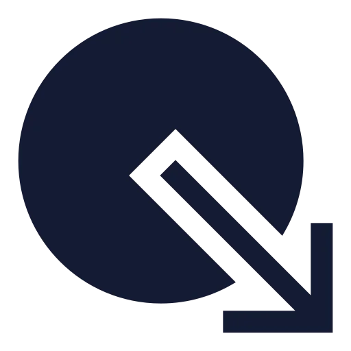 Circle Arrow Out Down Right Icon in Solid Sharp style