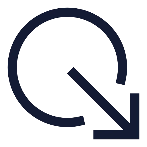 Circle Arrow Out Down Right Icon in Stroke Sharp style