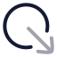 Circlearrowoutdownright icon with twotone rounded style