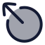 Circlearrowoutupleft icon with duotone rounded style