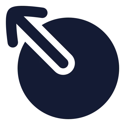 Circle Arrow Out Up Left Icon in Solid Rounded style