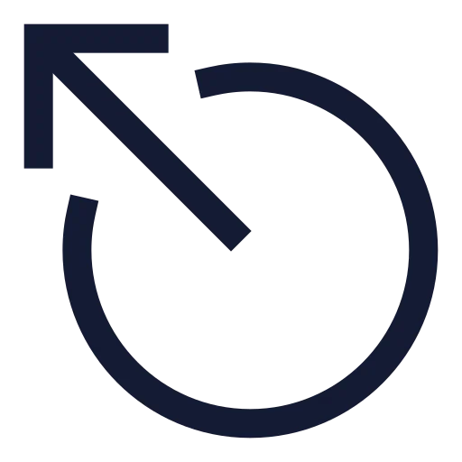 Circle Arrow Out Up Left Icon in Stroke Sharp style