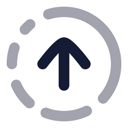 Circle Arrow Out Up Right Icon in Bulk Rounded style