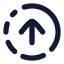 Circlearrowoutupright icon with solid rounded style