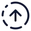 Circlearrowoutupright icon with stroke standard style