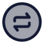 Circlearrowreload icon with duotone standard style