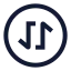 Circlearrowreload icon with stroke sharp style