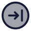 Circlearrowright icon with duotone standard style
