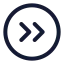Circlearrowrightdouble icon with stroke standard style