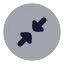 Circlearrowshrink icon with bulk rounded style