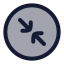 Circlearrowshrink icon with duotone rounded style