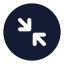 Circlearrowshrink icon with solid standard style