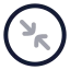 Circlearrowshrink icon with twotone rounded style
